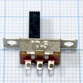 Переключатель движковый 3 вывода (11х6.0х6.0мм, H ручки = 10мм)  SS-12F15G9