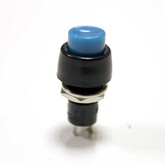 Кнопка PBS-20A/DS450 круглая (синяя) с фиксацией (125V/3A)
