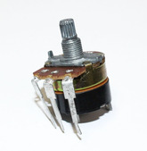 Резистор переменный (потенциометр) D-24мм; 500K-A 1W, 3 конт. с выкл.