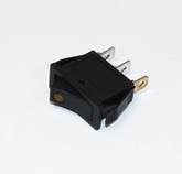 Клавишный переключатель IRS-101-3C/KCD3-101N (I-O 3-конт) желтая-неон подсветка (устан 30х11мм, по планке 32х14мм) (250В/15A)