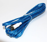 Шнур-AUX; штекер 3.5мм --> 2 штекера RCA  5.0м (позолота, пластик) синий OD2.6x5.2мм 5-034G 5.0