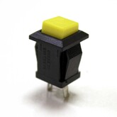 Кнопка PBS-15B квадратная (желтая) без фиксации (250V/1A)