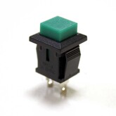 Кнопка PBS-15B квадратная (зеленая) без фиксации (250V/1A)