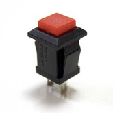 Кнопка PBS-15B квадратная (красная) без фиксации (250V/1A)