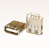 Разъем USB: гнездо USB-ASM (DS1098-B) на плату (выводы параллельно плоскости)