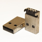 Разъем USB: штекер USB-AR на плату (выводы перпендикулярно плоскости)