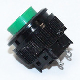 Кнопка DS511 круглая зеленая, без фиксации (125В/3A)