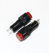 Лампа индикаторная (неон) RWE-504, цилиндр. (12мм) красная, (Dуст=10мм, L=30мм), 220V