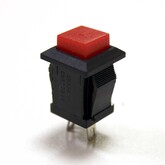 Кнопка PBS-15A квадратная (красная) на размыкание, без фиксации (250V/1A)
