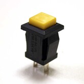 Кнопка PBS-15A квадратная (желтая) на размыкание, без фиксации (250V/1A)