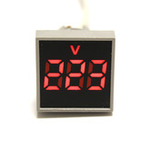 Вольтметр LED AC/50Hz (20-500VAC) DMS-145 красный (дисплей 30х30, корпус 22мм)