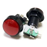 Кнопка GMSI-4B-C красная, LED-подсветка, без фиксации (33x33х70мм) (3 конт 250В/5A)  91833