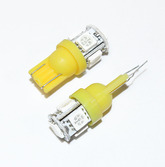 Лампа LED 12V для АВТО (цоколь T10) желтая (5LED, 5050)