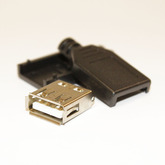 Разъем компьют: гнездо USB 4pin на кабель в корпусе