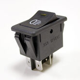Клавишный переключатель ASW-17D (I-O) желтая-LED подсветка (12V/35A), для авто