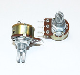 [014] Резистор переменный (потенциометр) d=17мм; 250K с Выкл. 3 вывода (в торшер) металл