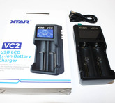 Зарядное устройство XTAR VC2  2-х местное (Ni-MH, Ni-CD, Li-ion) LCD-дисплей, питание: гнездо USB