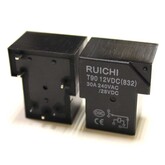 Реле HF105F-1/-T90 [832] (DC12V-30A-1A) 32x27x19мм, 5 контактов под пайку (Ruichi)