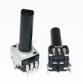 Резистор переменный (потенциометр) 12x10x4мм; 5K, 3 конт (Dвал-4мм) RS09-N-30