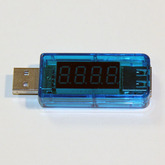 Мини USB тестер (U=3,5-7,0V, I=0-3A) LED 4-х разрядный 116105