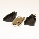 Разъем USB: штекер USB-A 4pin на кабель в корпусе