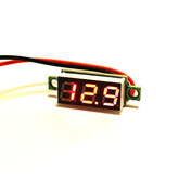 Вольтметр LED DC 22х10х7мм (2,5-30V) 2 провода, цифры красные