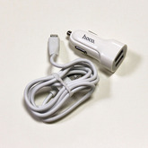 Питание: Штекер прикуривателя  --> 2 гнезда USB (5V, 2.4A) "Hoco Z27A" + шнур Lightning 1м