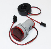 Вольтамперметр цифровой LED AC-50Hz (20-500VAC, 0-100A датчик тока) DMS-235 красный (Dдисплея- 28мм, Dустан- 22мм) 110526