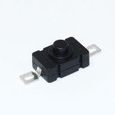Кнопка  PBS02A круглая (черная) без фиксации, тактовая, 18х12х10.2мм  250VAC/1.5A