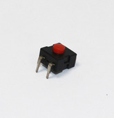 Кнопка для фонариков (12х12х6,5мм, Hклав-3мм) 2 вывода (№5917)