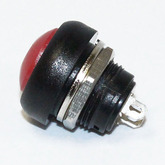 Кнопка PBS-33B круглая красная (D-17.5мм, M12, ) (O-I) без фиксации (250В/1A)
