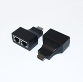 Конвертер HDMI; штекер-HDMI --> 2 гнезда-8P8C (комплект) замена кабеля-HDMI "витой парой" до 30м