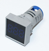 Вольтметр LED AC/50Hz (20-500VAC) DMS-144 синий (дисплей 30х30, корпус 22мм)