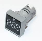 Вольтметр LED AC/50Hz (20-500VAC) DMS-121 красный (дисплей 30х30, корпус 22мм) 110492