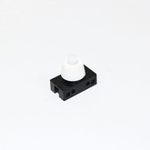Кнопка PBS-18 для светильников белая (I-O) (Dустан-10мм, 25х12мм) с фиксацией (250V/2A)