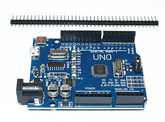 [002] Arduino 2000-1: UNO R3 ATmega328P-AU (CH340) синяя плата, вход USB-B