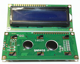 [016] Arduino 4002: Дисплейный символьный модуль LCD1602 HD44780 16x2 (80х36мм, синяя подсветка)