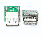 [022] Arduino 3447-3: Адаптер гнездо_USB 2.0  5 контактов на печатной плате