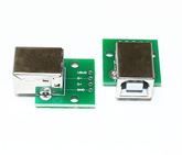 [022] Arduino 3447-4: Адаптер гнездо_USB TypeB 4 контакта (принтер) на печатной плате