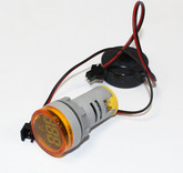 Ампертметр цифровой LED AC-50Hz (0-100A датчик тока) DMS-212 желтый (Dдисплея- 28мм, Dустан- 22мм) 110513
