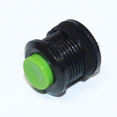 Кнопка DS500 круглая зелёная, без фиксации (устан D-13мм, 125V/3A)