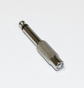 Переход-6.3; штекер-6.3 мм моно х 1гнездо-RCA (никель, металл)