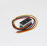 Вольтметр LED DC 25х10х7мм (0-100V/4-40V) 3 провода, цифры красные
