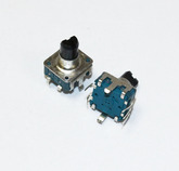 Энкодер (дискретность - 12) с кнопкой (3+2 вывода) серия ES12S (12,5х13мм, вал D-6мм)