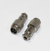 Разъем MIC12/GX12 4-конт штекер на кабель (5А,125В)