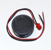 Вольтметр LED DC (D-34мм, H-18мм) круглый (4-100V) 2 провода, цифры красные