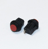 Кнопка SB570-R круглая, красная клавиша, IP65, PA66 (Dкорп-17мм, M14, O-I) без фиксации (250V/3A)