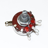 Резистор переменный (регулятор тока в сварочникаx) D-28мм; 10K, 2W, WTH118-1A, вал металл.