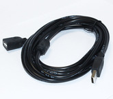 Шнур-USB A; штекер USB A --> гнездо USB A 3.0м черный