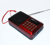 Радиоприемник "JOC H011U" (MP3, FM-цифровой тюнер, USB, microCD) питание: аккум., AC220V